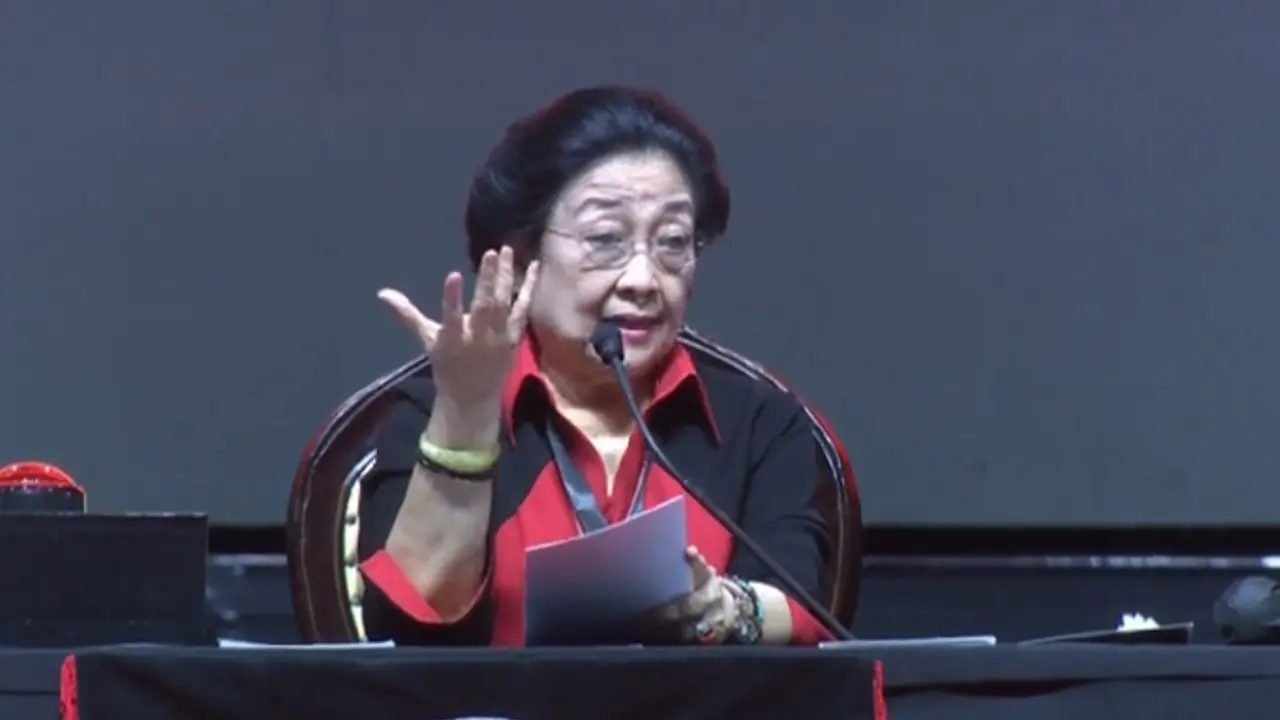 Ketum PDIP Megawati Soekarnoputri di Acara HUT ke-50 PDIP