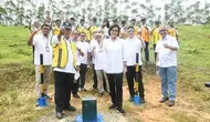 Menteri Keuangan Sri Mulyani Indrawati melakukan kunjungan inspeksi kerja ke lokasi Ibu Kota Negara (IKN) baru. (Dok Kemenkeu)