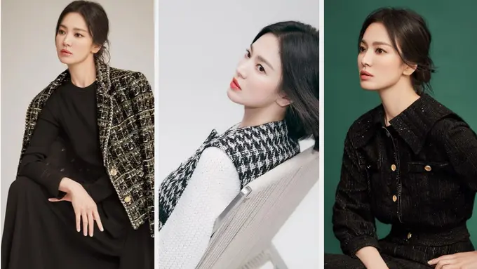 5 Pesona Song Hye Kyo Jadi Lady Boss dengan Outfit Kerja Serba Tweed yang Trendy