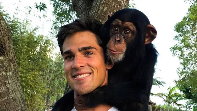 Limbani, simpanse viral dari Zoological Wildlife Park Miami. (Facebook ZWF)