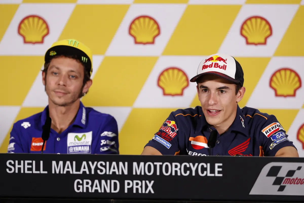 Valentino Rossi dan Marc Marquez