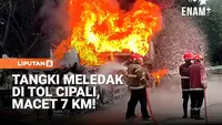 Truk Tangki Tiner Meledak Dan Terbakar Di Tol Cipali, Macet 7 KM