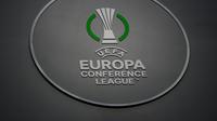 Logo&nbsp;UEFA Europa Conference League. (OZAN KOSE / AFP)