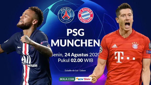 Berita Video Saksikan Laga Final Liga Champions, PSG Vs Bayern Munchen di SCTV dan Vidio