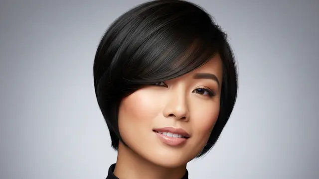 Poni Samping Pendek (Side Swept Bangs)