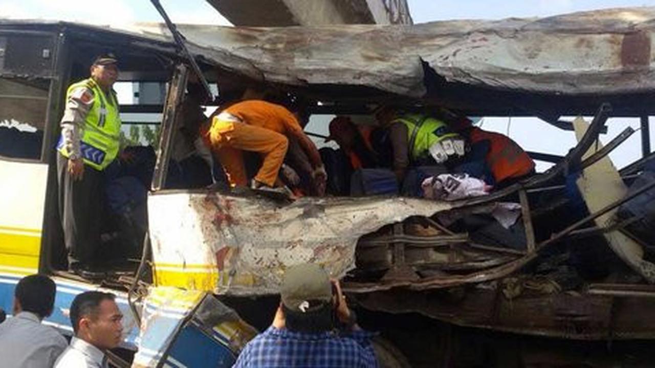Kemudi bus kecelakaan di Palikanci pakai karet mesin giling padi