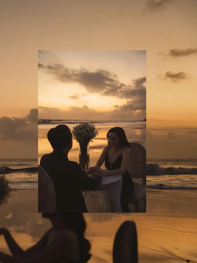 Pernikahan Semakin Dekat, Gaya Serasi Serba Hitam Ranty Maria dan Rayn Wijaya di Prewedding Shoot Pantai