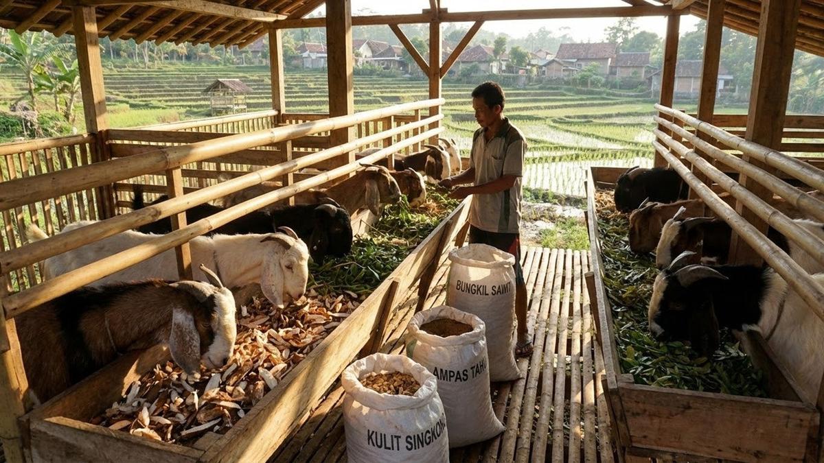 Alternatif Pakan Ternak Kambing Pengganti Rumput, Praktis dan Cepat Gemuk