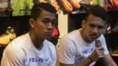 Pesepak bola, Egy Maulana menjawab pertanyaan wartawan saat peluncuran Nike Born Mercurial 360 di Fisik Football, Jakarta, Rabu (7/3/2018). Nike merilis model terbaru Nike Mercurial Superfly dan Vapor 360. (Bola.com/Vitalis Yogi Trisna)