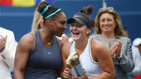 Sempat bertemu di Rogers Cup 2019, Serena Williams dan Bianca Andreescu kini bertarung di final AS Terbuka 2019. (AFP/Vaughn Ridley)