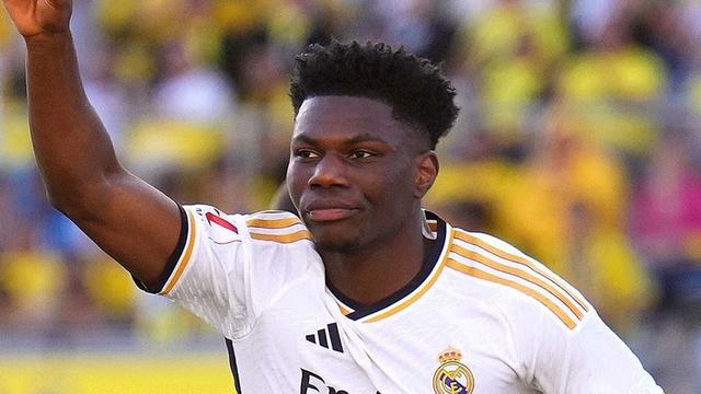 La Liga 2023/2024: Selebrasi gol Aurelien Tchouameni dalam laga Las Palmas vs Real Madrid di pekan 22 (c) Instagram/realmadrid