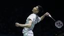Laga 3 gim selama 76 menit berhasil dimenangkan oleh Chou Tien Chen pebulutangkis asal Taiwan yang menjadi unggulan ke-4 pada Indonesia OPen 2019. (Bola.com/Peksi Cahyo)