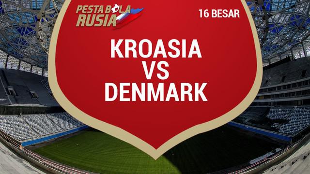 Berita video data dan statistik laga 16 besar Kroasia kontra Denmark yang harus diselesaikan dengan adu penalti.