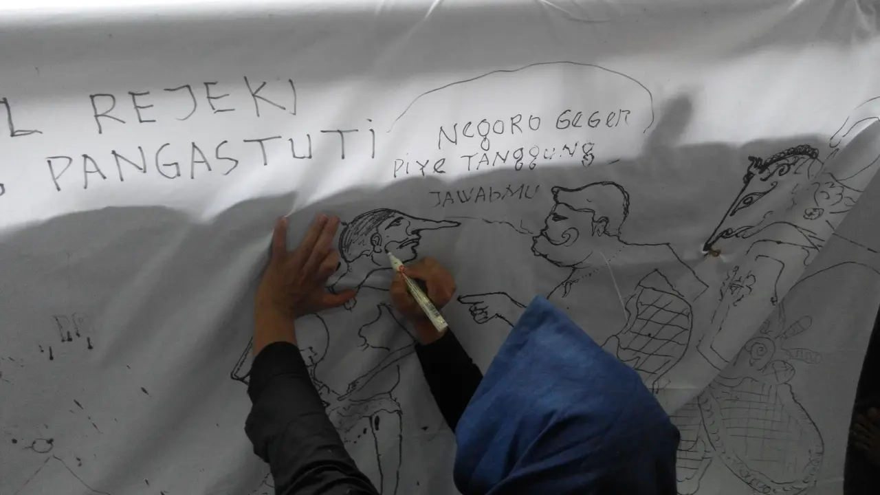 Aksi Petani Tuntut Pemerintah Selesaikan Kisruh KPK-Polri