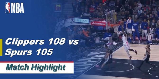VIDEO: Highlights NBA 2019-2020, LA Clippers Vs San Antonio Spurs 108-105
