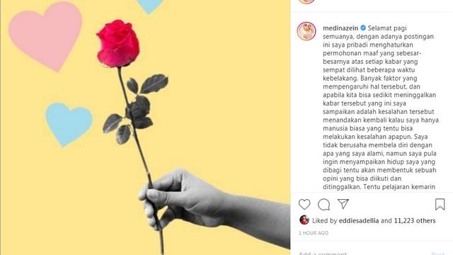 Medina Zein (Foto: Instagram/@medinazein)  