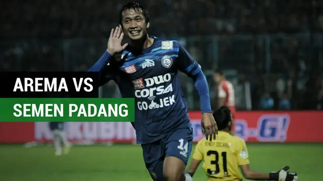 Berita video highlights Liga 1 2017 antara Arema FC melawan Semen Padang dengan skor 5-3 di Stadion Kanjuruhan, Kabupaten Malang, Sabtu (4/11/2017). (Video: TvOne)