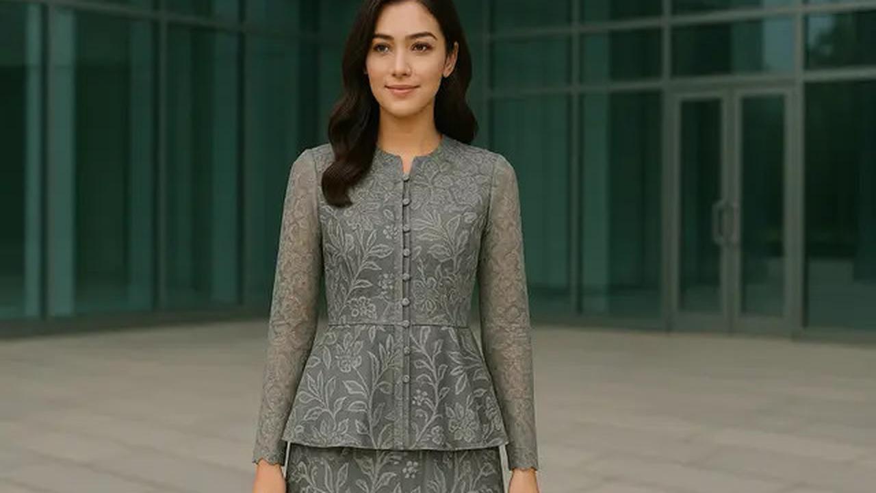 20 Model Dress Batik Kombinasi Brokat Lengan Panjang, Anggun untuk Acara Resmi dan Kondangan