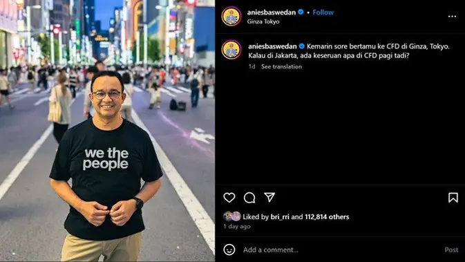 <p>Gambar tangkapan layar postingan dari akun Instagram @aniesbaswedan.</p>