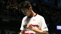 Tunggal putra Indonesia, Jonatan Christie, lolos ke babak kedua Australia Terbuka Super Series 2017, Rabu (21/6/2017). (PBSI)