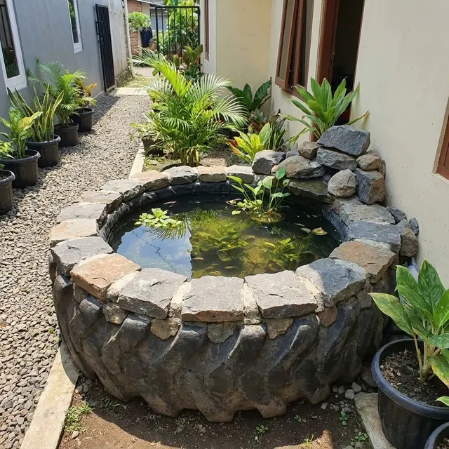 Ide Kolam Ikan Mini di Halaman Sempit