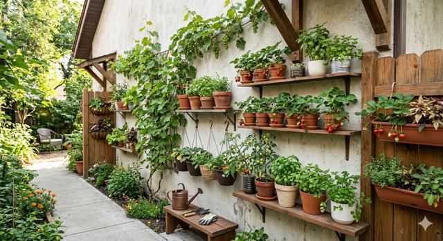 5. Manfaatkan Tembok dan Pagar