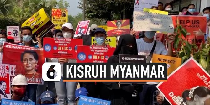 VIDEO: Junta Militer Izinkan Petugas Serang Demonstran Myanmar