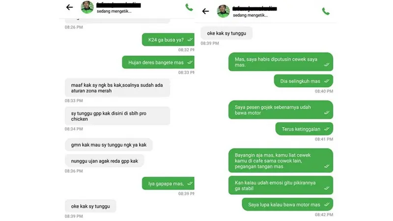 Minta Dijemput Ojol, Pria ini Malah Curhat