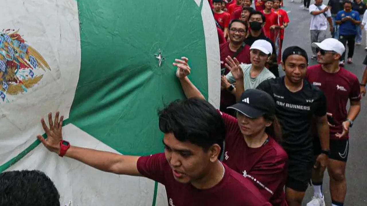 Kegiatan tersebut dalam rangka promosi ajang Piala Dunia U-17 2023 di Indonesia.
