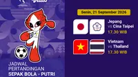 Asian Games 2026 Women’s Football: Jepang vs Cina Taipei dan Vietnam vs Thailand di Vidio