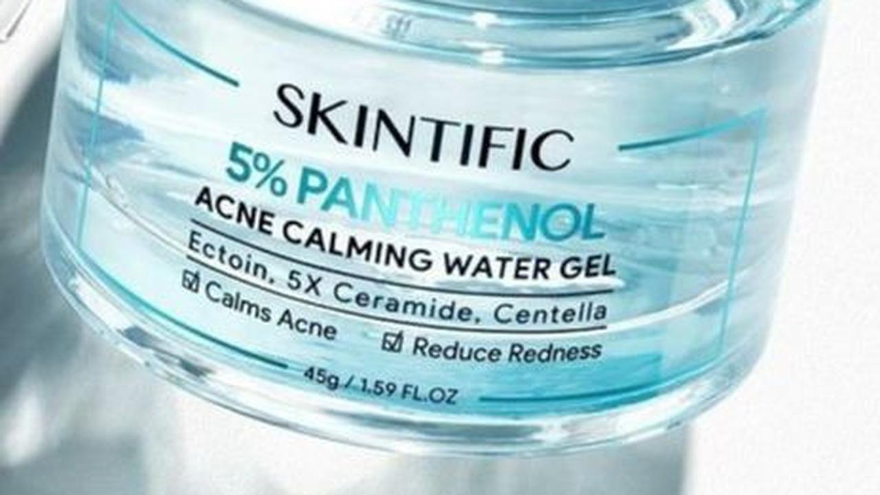 10. Skintific 5% Panthenol Acne Calming Water Gel