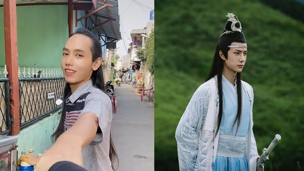 Viral Pria Penjual Jamu Mirip Artis Cina, Rambutnya Curi Perhatian