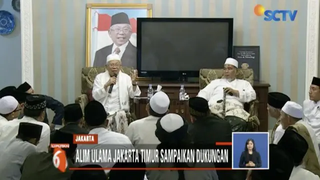 Di penghujung acara, mereka menyampaikan dukungan kepada pasangan Capres-Cawapres Jokowi-Ma'ruf.