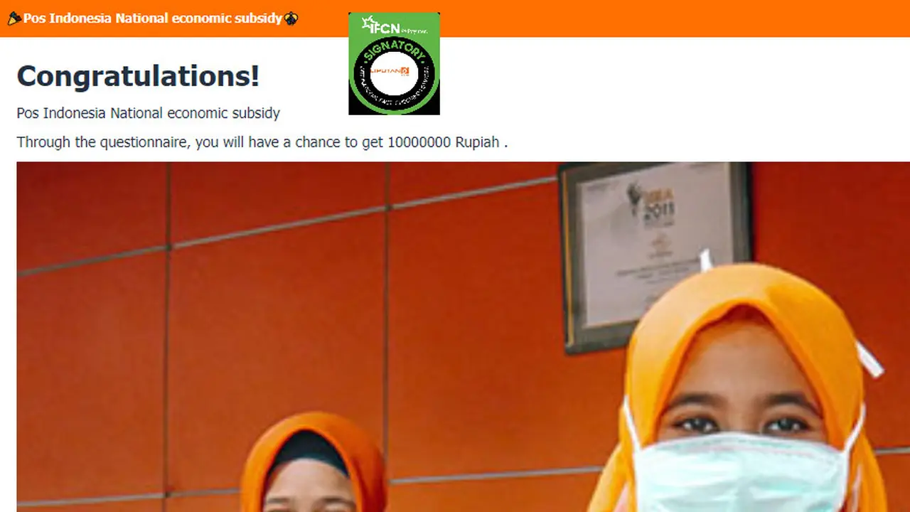 Klaim Pos Indonesia membagikan subsidi dari pemerintah Rp 10 juta