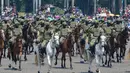 Peringatan HUT ke-80 TNI mengangkat tema besar TNI Prima, TNI Rakyat, Indonesia Maju. (merdeka.com/Arie Basuki)