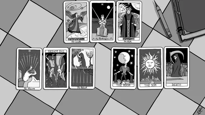 [Bintang]  Tarot Hari Ini: Four of Swords, Ace of Cups, Knight of Wands