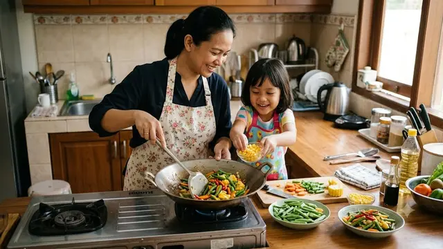 Resep Tumis Buncis Jagung Manis yang Disukai Anak-anak/AI Generated