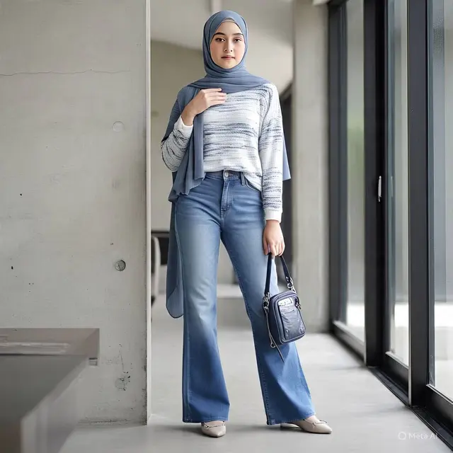 Inspirasi Outfit Kekinian Remaja Berhijab.