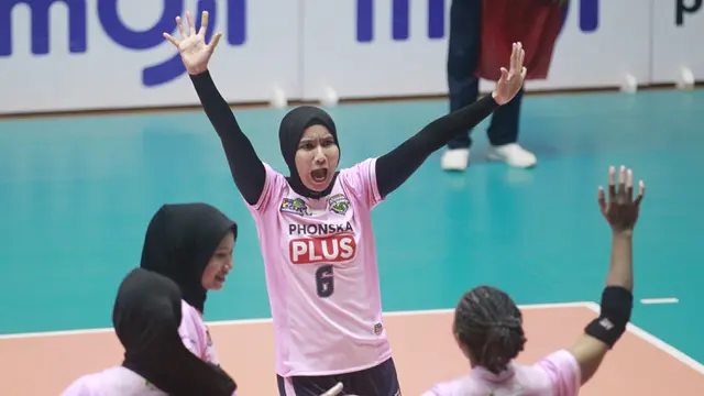 Foto: Tumbangkan Jakarta Pertamina Fastron, Gresik Petrokimia Puncaki Klasemen Sementara Final Four Proliga 2023