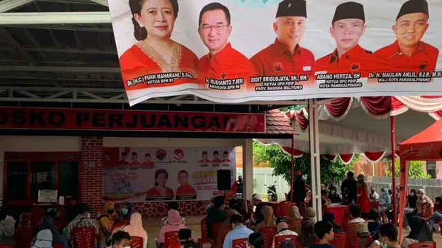 Puluhan Ribu Warga Babel Ikuti Vaksinasi Gratis PDIP dan Rudi Center