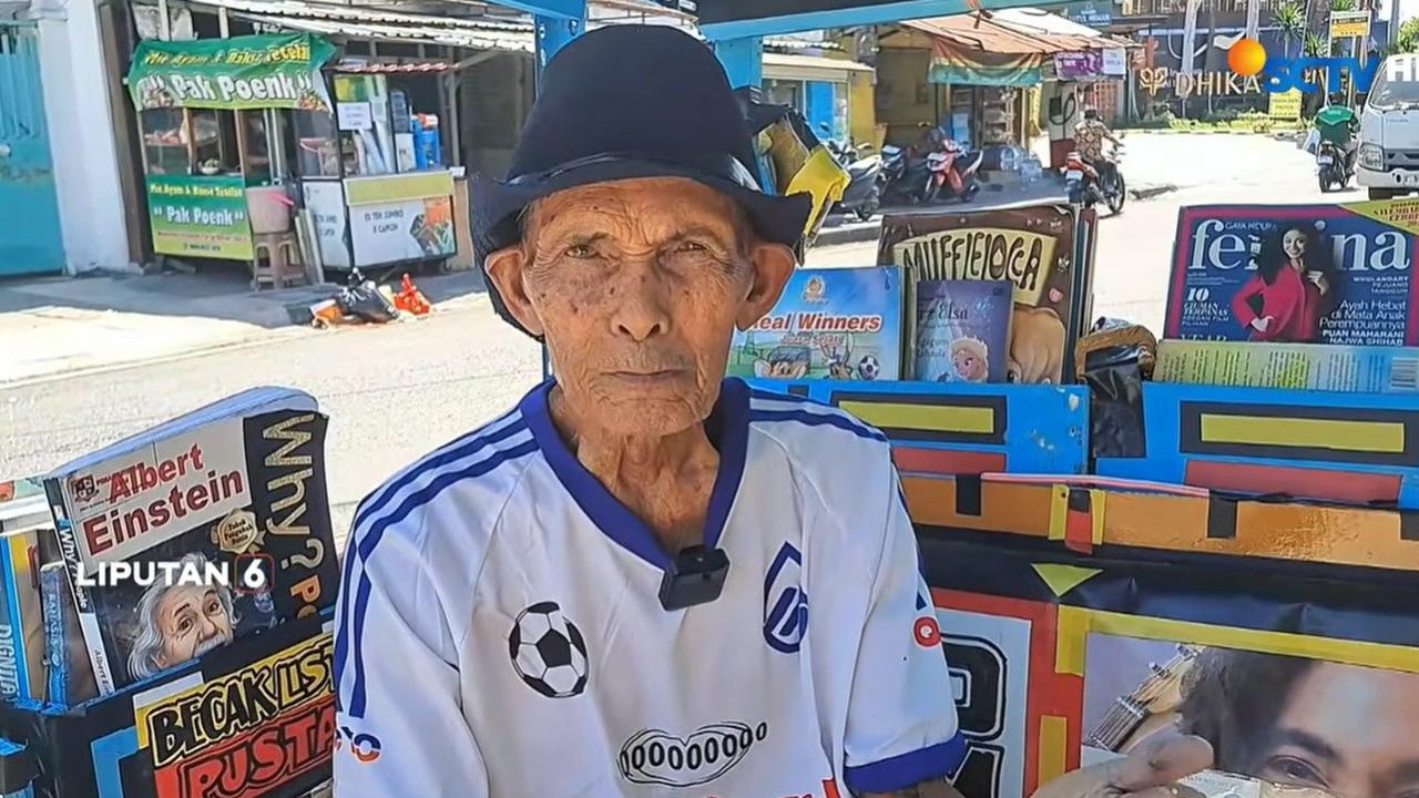 Kisah Inspiratif Mbah Sutopo Bikin Becak Perpustakaan
