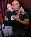 Deddy Corbuzier dan putranya, Azkanio Nikola. (Galih W. Satria/Bintang.com)