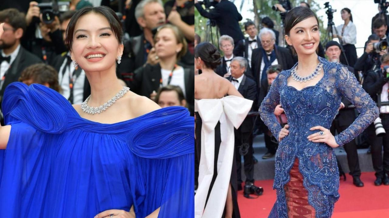 7 Potret Raline Shah di Festival Film Cannes 2023, Aura Kecantikannya Bersinar dengan Kebaya Biru