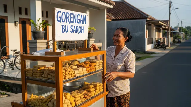 Jualan Gorengan di Depan Rumah