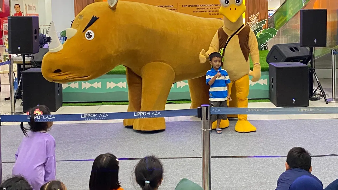 Karakter Riki Rhino hadir di 5 Lippo Mall