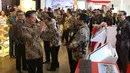 Presiden Jokowi saat menghadiri peringatan hari Antikorupsi Dunia di Jakarta, Senin (11/12). (Liputan6.com/Angga Yuniar)