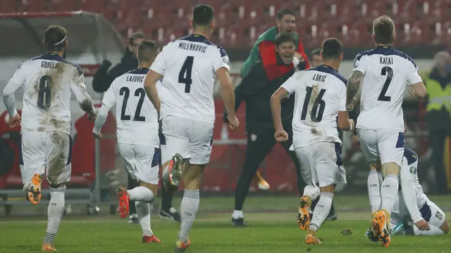 FOTO: Taklukkan Serbia Lewat Adu Penalti, Skotlandia Lolos ke Euro 2020