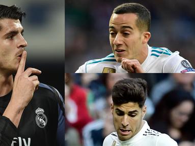 Real Madrid terkenal dengan taktik transfer menarik kembali pemain yang sempat dipinjamkan dan dijual. Alhasil banyak diantara pesepak bola berikut menjadi pilar utama Real Madrid musim ini (Kolase foto AFP).
