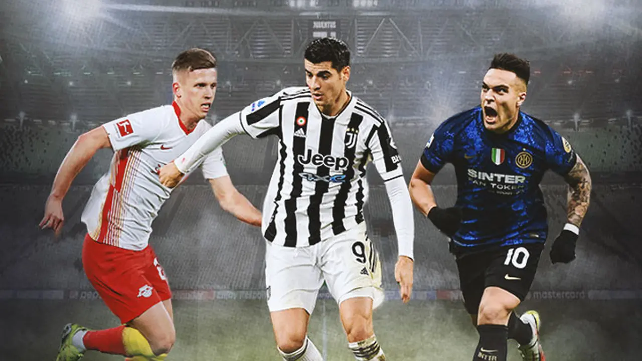 Ilustrasi - Dani Olmo, Alvaro Morata, Lautaro Martinez
