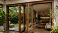 7 Inspirasi Pintu Lipat untuk Halaman Belakang, Ciptakan Bukaan Lebar dan Menyatu dengan Taman